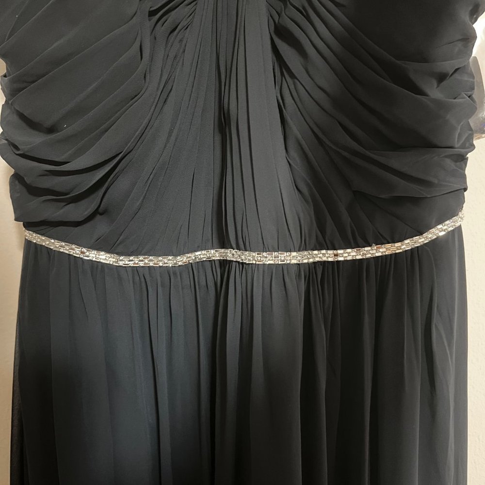 HP 🎉 NWT Jenny Packham Midnight Dress Sleeveless Rhinestone Accent - Picture 3 of 6